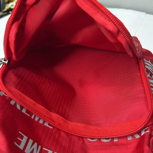 Supreme Red Nylon Cordura Triple Compartment Adjustable Crossbody Bag - Picture 7 of 11